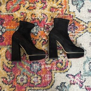 Charlotte Olympia platform suede ankle boots US 7